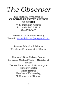 Newsletter, November 2015 - Carondelet United Church of Christ