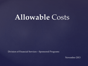 Allowable Costs - Kansas State University