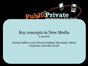 Key concepts in New Media