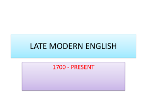 late modern english - Serwis Informacyjny WSJO