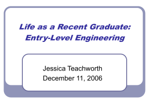 Life as a Recent Graduate: Entry