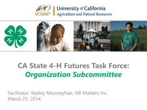 4-H FTF Subcommittee PPT 3-25-2014