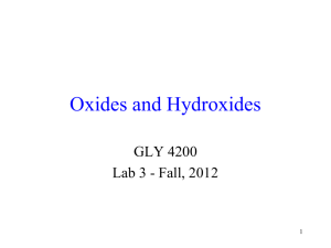 Oxides and Hydroxides - FAU