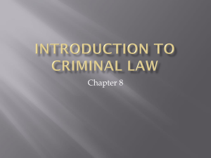 Introduction to Criminal Law