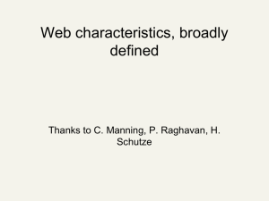 web characteristics - Professor C. Lee Giles