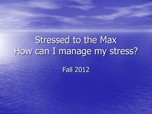 Stress Management - Ridgewater College
