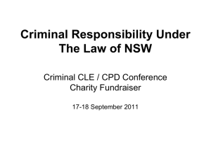 Criminal Responsibility under the Law of NSW, by Craig Smith