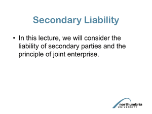 Secondary Liability PowerPoint