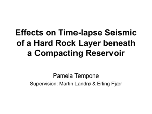 Effects on Time-lapse Seismic of a Hard Rock Layer beneath