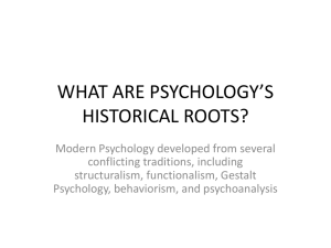 WHAT ARE PSYCHOLOGY*S HISTORICAL ROOTS?