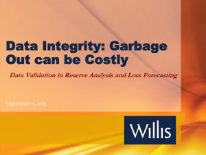 Data Integrity - Garbage Out Can be Costly - Caroline