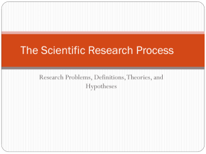 The Scientific Research Process