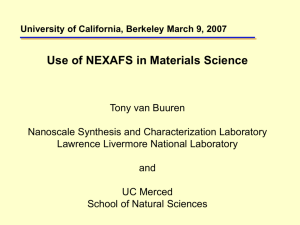Dr. Tony VanBuuren, LLNL/UC Merced