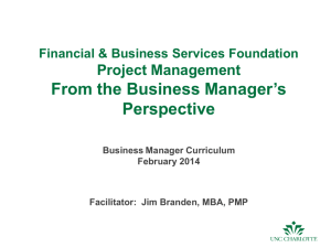 Project Management - Financial Services
