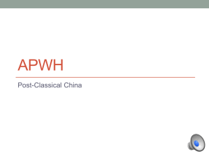 Post-Classical China PPT