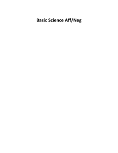 Basic Science Aff/Neg - Open Evidence Project