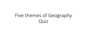 Five themes of Geography Quiz