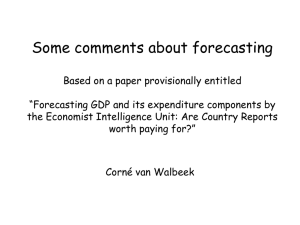 Forecasting GDP and its expenditure components by the Economist