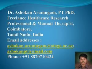 Dr Ashokan Arumugam, PhD