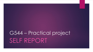 Self Report – Section A including Procedure