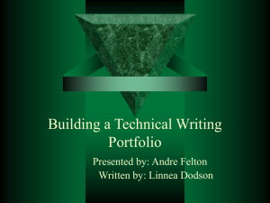 Building a Technical Writing Portfolio