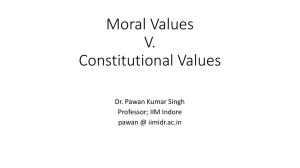 6. Moral Values vs Constitutional Values