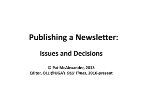 Publishing-a-Newsletter