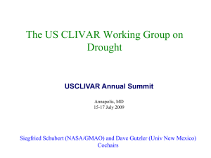 Drought - US CLIVAR
