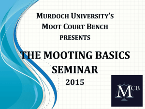Mooting Basics Seminar