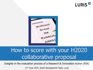 How to score with your H2020 collaboration proposal