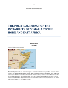 the political impact of the instability of somalia