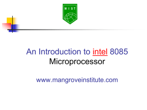 Chapter 3 The 8085 Microprocessor Architecture