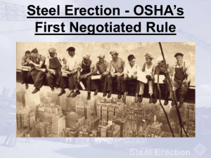 Steel Erection - OSHA's First Negotiated Rule