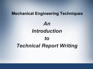 MET - An introduction to Technical Report Writing