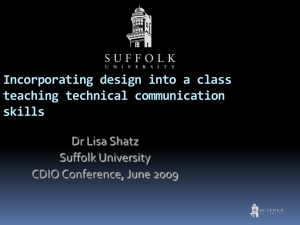 Incorporating design into a class teaching technical communication
