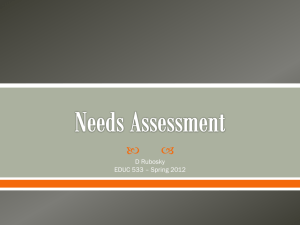 Needs Assessment - RuboskyEWUEd533