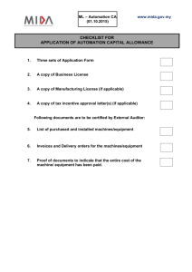 application checklist