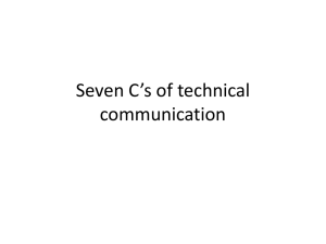 Seven C*s of technical communication