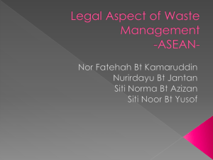 Legal Aspect of Waste Management