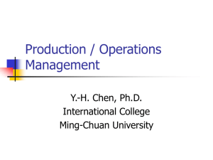 Production / Operations Management