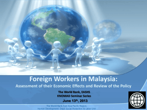 Foreign Workers in Malaysia, 1990-2010