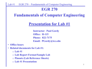 EGR 277 – Digital Logic