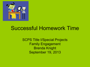 Successful Homework Time