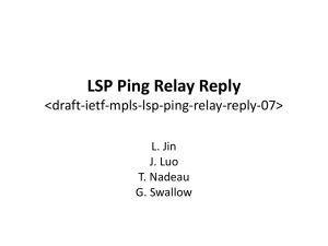 LSP Ping Relay Reply