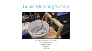 Liquid Metering System Project