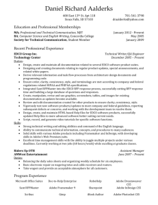 Current Resume - Information Services and Technology