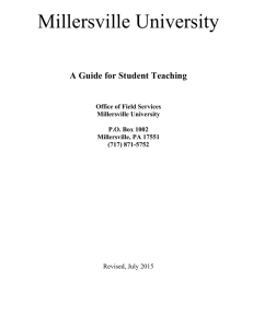 A Guide for Student Teaching