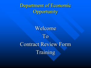 Power Point Presentation - Department of Economic Opportunity