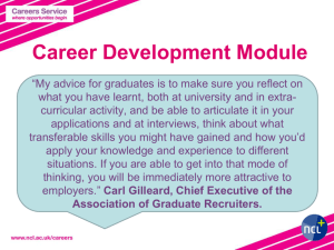 Further information on Career Development