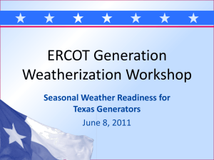 ERCOT Generation Weatherization Workshop
